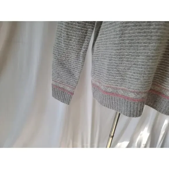 Sundance Womens Wool Blend Gray Bold Botanic Embroidered Sweater Small - Picture 5 of 10